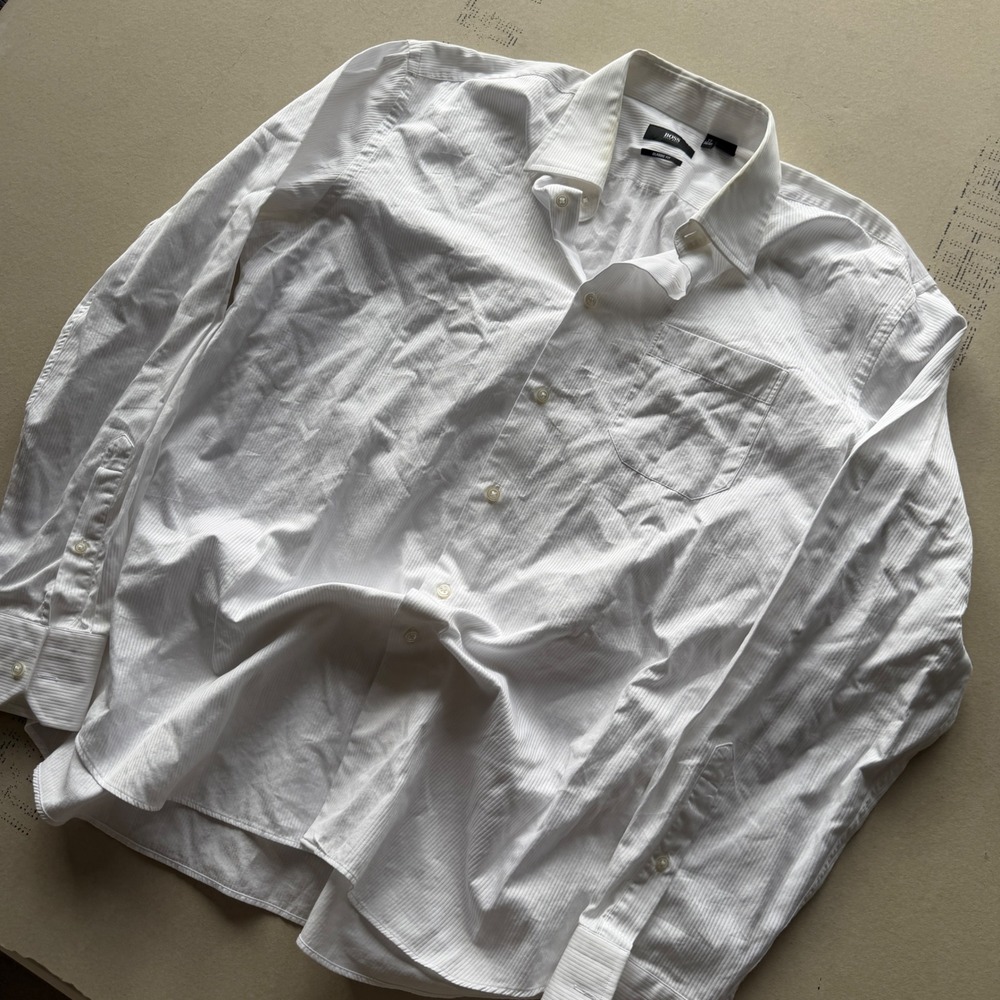 Y2K Hugo Boss Button Down Dress Long Sleeve Shirt